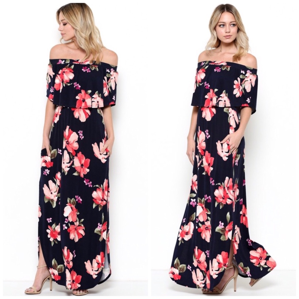 Floral Print Maxi Dress - Picture 4 of 5